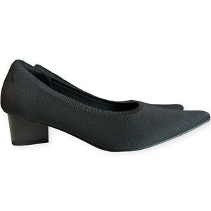 Vivaia Shoe Women 41 Black Fabric Stretch Comfort Pointed Toe Aria Block Heels